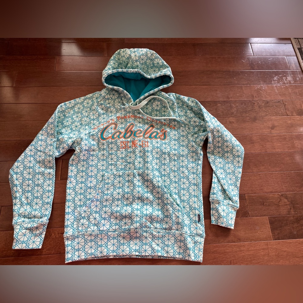 Cabelas Teal Prints Hoodie Women’s sz S